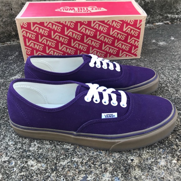 purple vans gum sole
